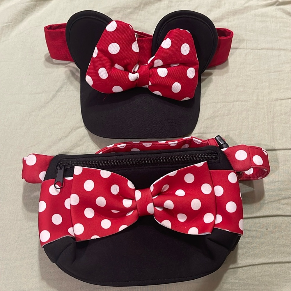 Disney Red and Black Polka Dot Bow Bag Set